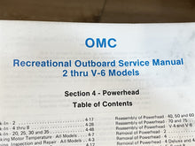 1983 Johnson Evinrude 2 Thru V-6 HP Outboard Service Manual - Used