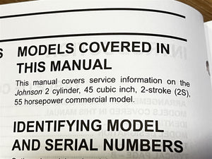 2003 Johnson 2 Stroke 55 HP WRL Commercial Service Manual ST