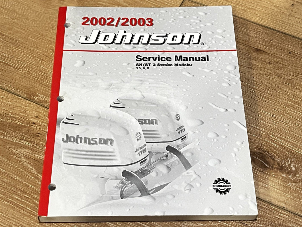 2002/2003 Johnson SN/ST 2 Stroke 3.5 6 8HP Service Manual J3RSTD J6RSTD J8RSTS