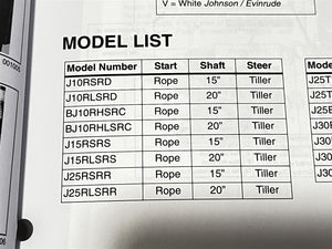 2004 Johnson 2 Stroke 9.9 15 25 30HP Service Manual J10RSRD J15RSRS J25RSRR