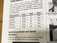 2005 Johnson 2 Stroke 3.5 6 9HP Service Manual J3RSOD J6RSOC J6RLSOC J8RSOR