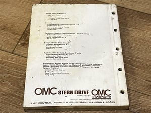 1985 OMC 2.5 3.0 4.3 5.0 5.7 Litre Service Manual 252FTHRCO 302FTHRCO - Used