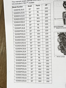 2007 Evinrude 200, 225, 250 HP 90° V Models Service Manual
