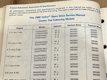 OMC Cobra Stern Drives Service Manual 507759 - Used