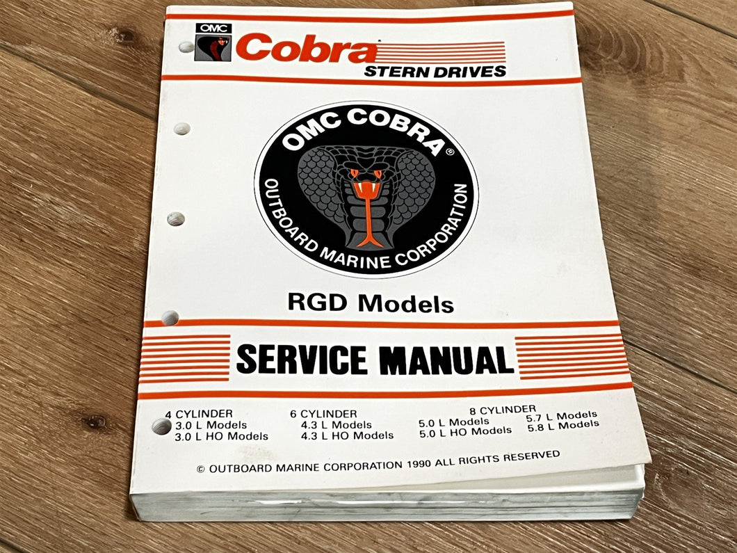 OMC Cobra Stern Drives Service Manual RGD Models - Used