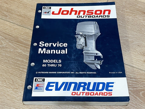 1991 Johnson/Evinrude Service Manual 60 Thru 70 - Used