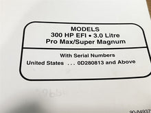 Mercury 300 HP Service Manual 3.0 Litre Pro Max/Super Magnum - Used