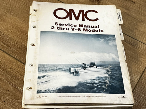 OMC Service Manual 2 thru V-6 Models 393765 - Used