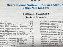 OMC Service Manual 2 thru V-6 Models 393765 - Used