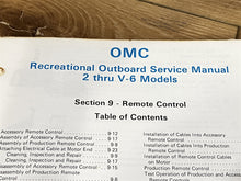 OMC Service Manual 2 thru V-6 Models 393765 - Used