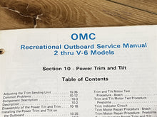 OMC Service Manual 2 thru V-6 Models 393765 - Used