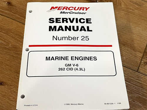 Mercruiser # 25 GM V-6 262 CID (4.3L) Service Manual - Used