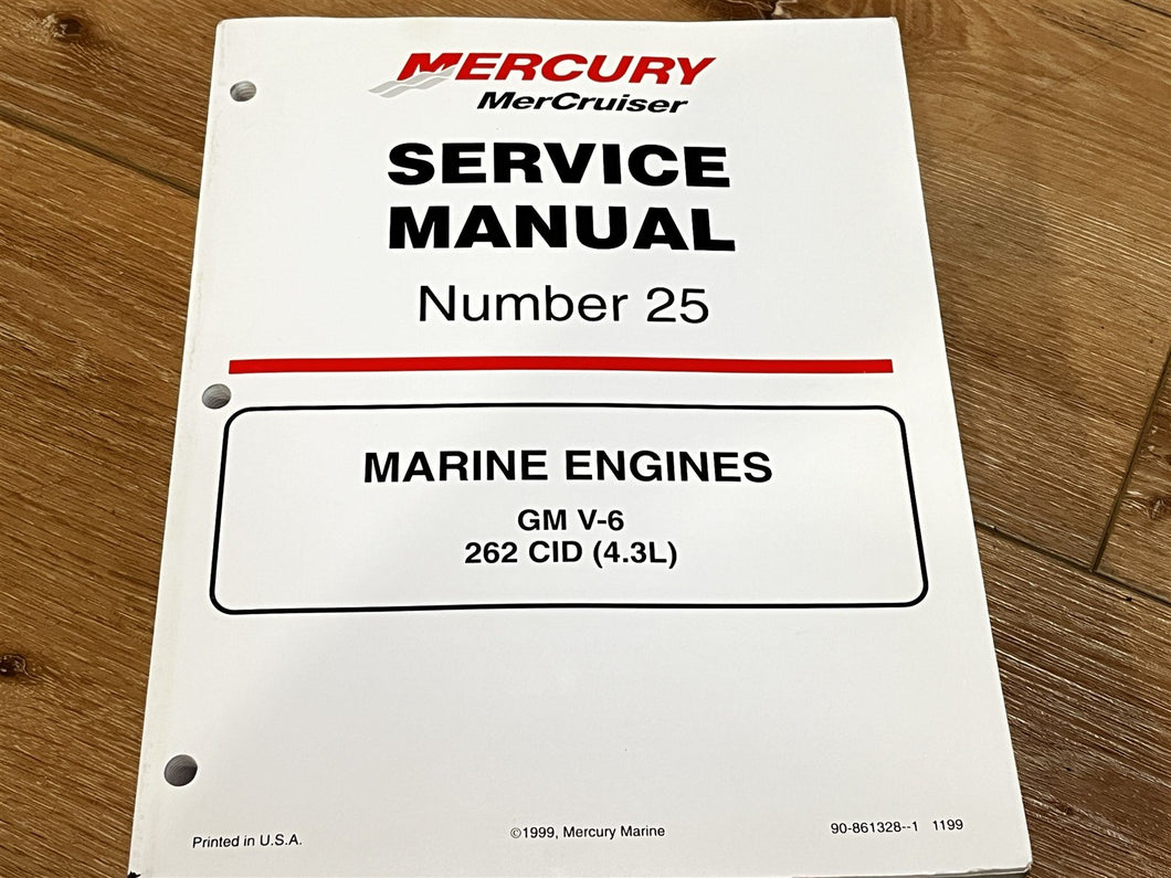 Mercruiser # 25 GM V-6 262 CID (4.3L) Service Manual - Used