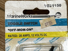 Marine Works TG21150 Toggle Switch Off-Mom-On 20 Amps 12 Volts DC