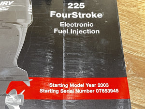 2002 Mercury 225 FourStroke Electronic Fuel Injection Service Manual - Used