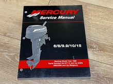 1986 Mercury 6 8 9.9 10 15 Service Manual - Used