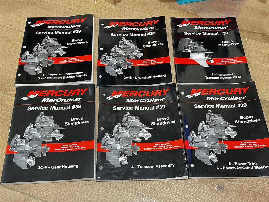 Set of 2006 Mercruiser # 39 Bravo Sterndrives Service Manuals - Used