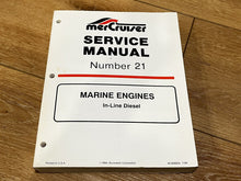 Mercruiser Number 21 Service Manual Marine Engines In-Line Diesel - Used