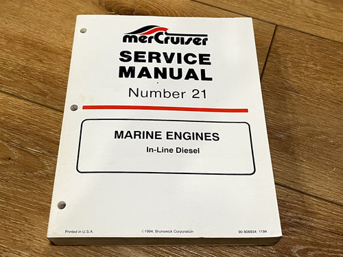Mercruiser Number 21 Service Manual Marine Engines In-Line Diesel - Used