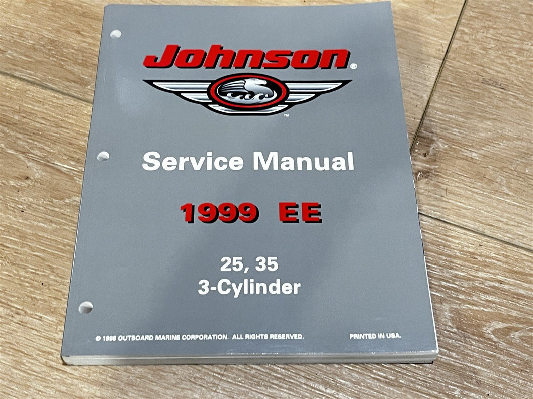 1999 Johnson EE 25 35 HP 3 Cylinder Service Manual - Used