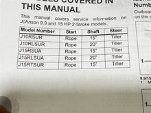 2007 Johnson 9.9 15 HP SU 2 Stroke Service Manual - Used