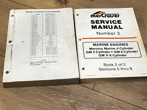 Mercruiser Number 3 Book 1 and 2 Service Manual - Used