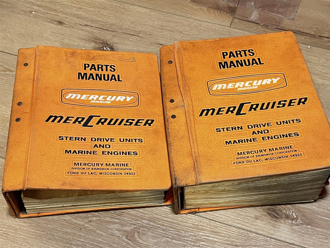1964 Kiekhaefer Mercruiser Stern Drive & Marine Engine Parts Manual Vol 1 & 2