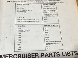 1964 Kiekhaefer Mercruiser Stern Drive & Marine Engine Parts Manual Vol 1 & 2