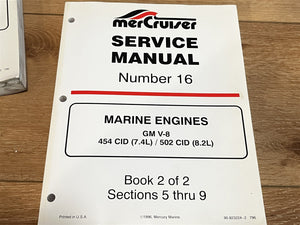 1996 Mercruiser # 16 Service Manual GM V-8 454 CID 7.4L/502 CID 8.2L + Revision