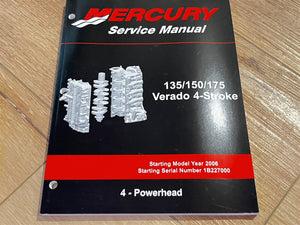 2006+ Mercury 135/150/175 Verado 4-Stroke Volumes 1-7 Service Manual - Used