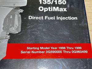 1998-1999 Mercury 135/150 OptiMax Direct Fuel Injection Service Manual - Used