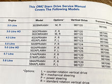 OMC Cobra Stern Drives "AMH" Cobra Models Service Manual - Used