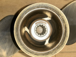 Vintage Mercury 48-56254-13 Bronze 2 blade Propeller 13 Pitch New Old Stock