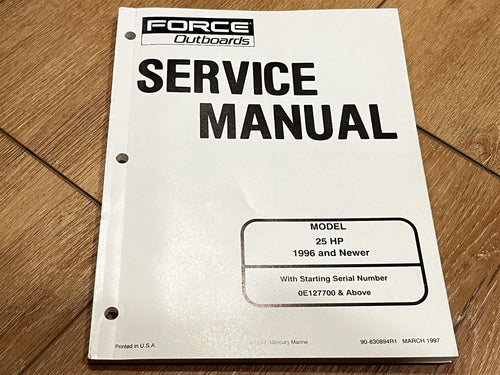 1996 and Newer Force Outboards 25 HP Service Manual