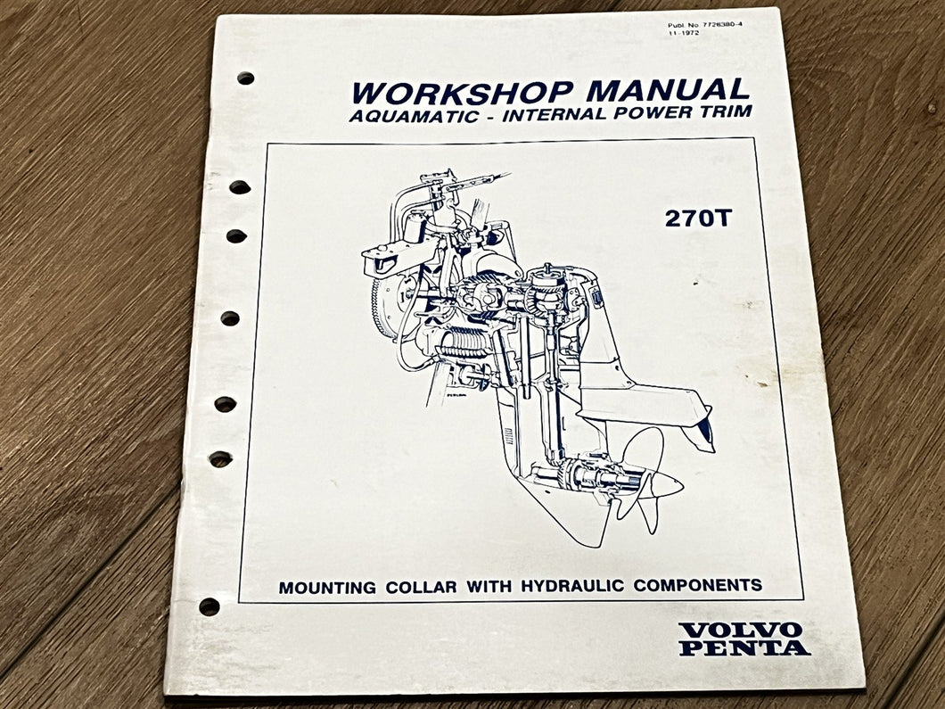 Volvo Penta Aquamatic - Internal Power Trim Workshop Manual - Used