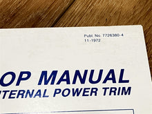 Volvo Penta Aquamatic - Internal Power Trim Workshop Manual - Used