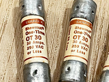 Gould OT30 Shawmut One Time Fuses 30A 250 VAC - Lot of 5