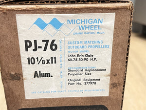 Michigan Wheel PJ-76 Propeller 10 1/8 x 11 012044 Johnson Evinrude 60 75 80 90hp