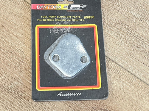 Daytona 9856 Fuel Pump Block-Off Plate - Big Block Chevy & Other V8's