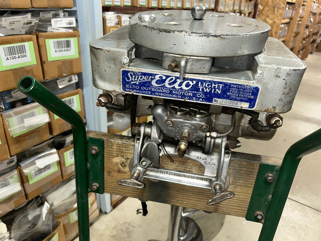 100 Year Old Outboard Motor Evinrude Super J Ruddertwin Polished Man Cave Decor