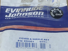 OEM Johnson Evinrude OMC 436951 Carburetor Cover & Nipple