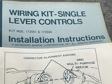 Johnson Evinrude OMC 173501 Wiring Kit - Single Lever Control