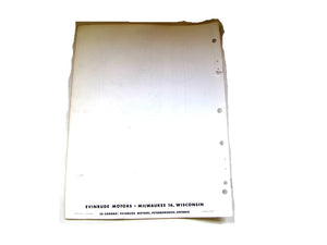 1961 Evinrude 35022 35023 Big Twin 40 Parts List Manual Used