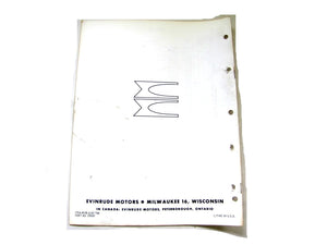 1962 Evinrude 35028 35029 Big Twin 40HP Parts Catalog Used