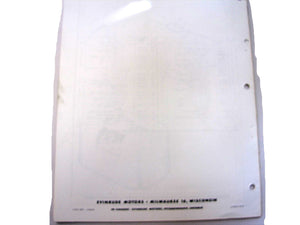 1958 Evinrude 50514 50515 Starflite 50 Electric Parts Catalog/List Used