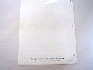 1958 Evinrude 2929 Cruiser Fuel System Parts List - 2nd Edition Used