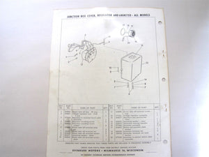 1958 Evinrude 2931 Generation Kit Parts List - 2nd Edition - Used