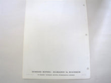 1959 Evinrude 2982 Single Lever Remote Control Parts List - 2nd Edition Used