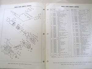 1959 Evinrude 2982 Single Lever Remote Control Parts List - 2nd Edition Used