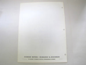 1960 Evinrude 3004 Primer Pump Kit Parts List Manual - Used